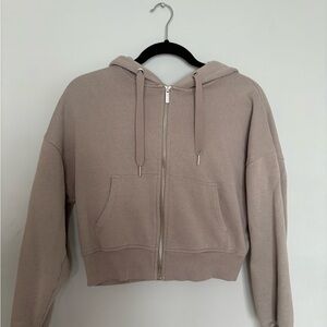 Calvin Klein Performance Taupe Zip-Up Hoodie
